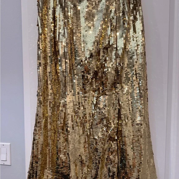 J. Crew Collection Gold Sequin Midi Skirt - Picture 7 of 10